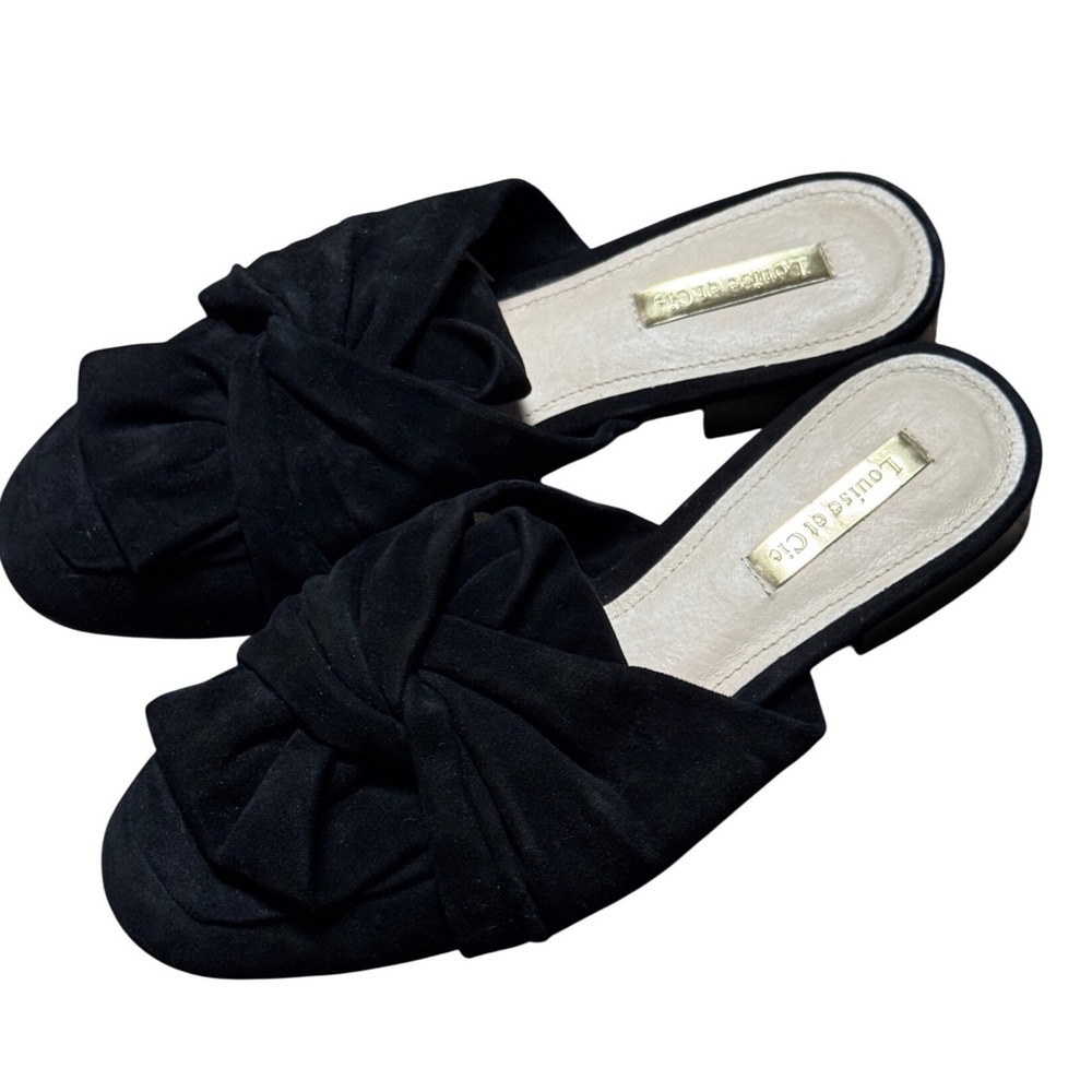 Louise et Cie black suede "Bylot" mules Black Twisted Low 5M